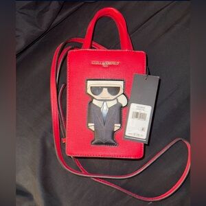 Karl Lagerfeld Red Character Crossbody Bag
